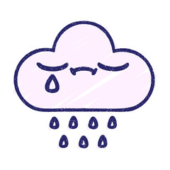 Storm Cloud Chalk Drawing