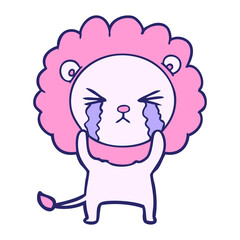 cartoon crying lion