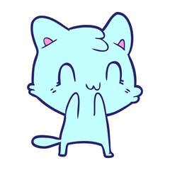 cartoon happy cat