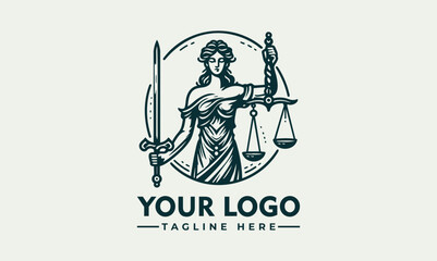 Statue of Lady Justice holding balance scales and sword to represent impartial law enforcement. Legal concept
