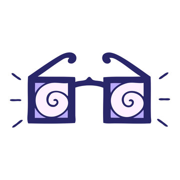cute cartoon of a hypno glasses
