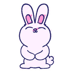 Rabbit Chalk Drawing