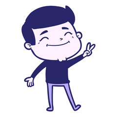 happy cartoon man