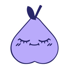 cute cartoon of a green pear