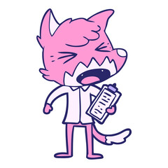 angry cartoon fox
