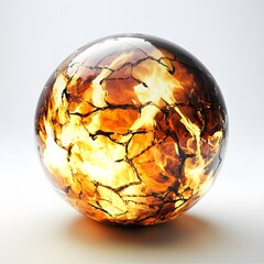 Textured three-dimensional ball for decoration