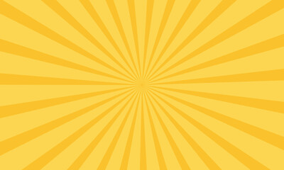 Bright yellow radial background with sunburst rays converging at the center. Ideal for energetic designs, comic themes, pop art, retro effects, or attention-grabbing graphic elements.