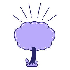 illustration of a traditional tattoo style tree