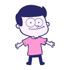 cartoon happy man
