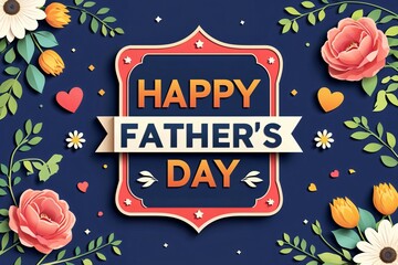 DIY card design elements for Father�s Day, cutout style