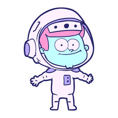 happy astronaut cartoon © lineartestpilot