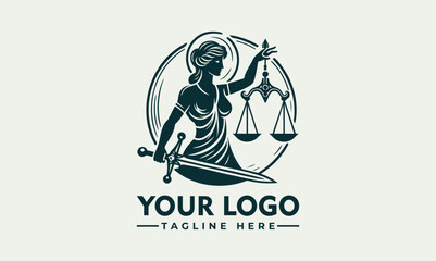 Statue of Lady Justice holding balance scales and sword to represent impartial law enforcement. Legal concept
