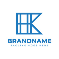 Letters KH Monogram Logo, suitable for any business with KH or HK initials
