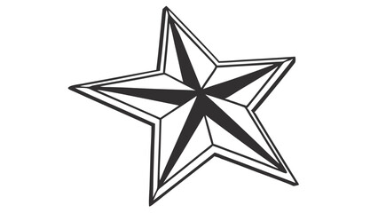 silver star isolated on white