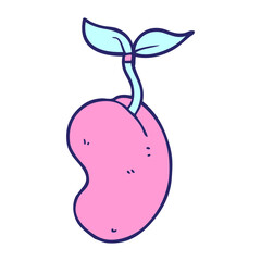 cartoon sprouting seed