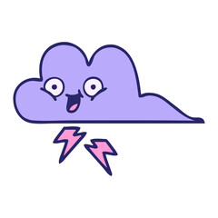 cute cartoon of a storm cloud