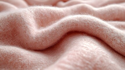 Luxurious Blush Pink Chenille Fabric with Sophisticated Subtle Pattern and Plush Texture