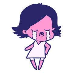 cartoon girl crying