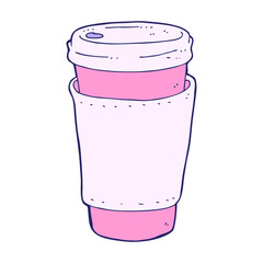 cartoon I love coffee cup