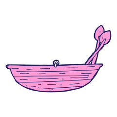 cartoon rowing boat © lineartestpilot