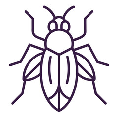 Simple line art drawing of a bug insect