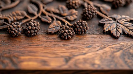 Intricate wood carving details in historic architecture close-up view artistic craftsmanship warm lighting