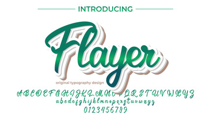 Fototapeta premium Flayer Font Stylish brush painted an uppercase vector letters, alphabet, typeface