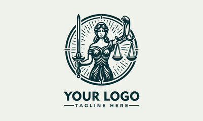 Statue of Lady Justice holding balance scales and sword to represent impartial law enforcement. Legal concept
