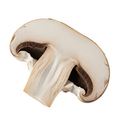 Hand-drawn style mushroom graphic isolated on transparent background, great for vintage botanical posters, culinary illustrations, and eco-friendly product design.