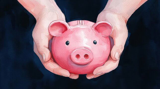 financial planning budget strategy portfolio review. Wealth strategy development, combining budget discipline with smart portfolio choices, watercolor style