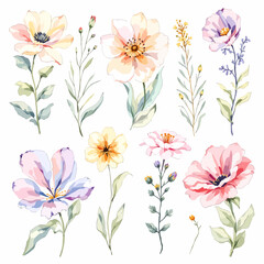 Obraz premium Petals of Hope Blooming Brightly Within a Peaceful Watercolor Garden