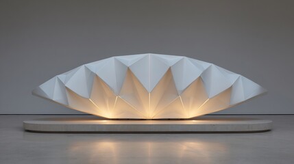 Illuminated Origami Sculpture: A Modern Masterpiece