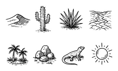 Desert Sketch Icons
