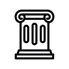 5 pillar line icon illustration vector graphic.eps