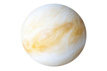 Beautifully detailed high-resolution image of a swirling beige and cream colored planet with smooth surface texture and subtle atmospheric clouds visible from space