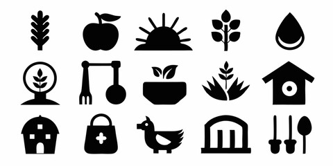 Professional agriculture logo design template with white background