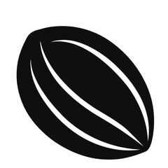almond nut silhouette icon isolated on white background