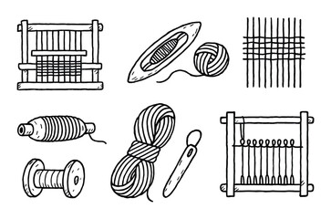 Hand-Drawn Weaving Icons