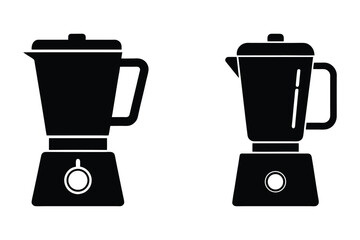 Blender vector silhouette illustration, blender vector silhouette vector illustration, kitchen blender icon, blender mixer logo, A Blender vector silhouette on a white background, illustration.