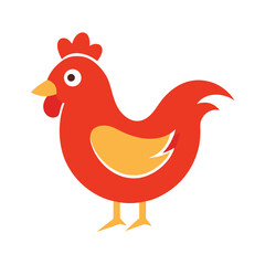 hen chicken icon on white background