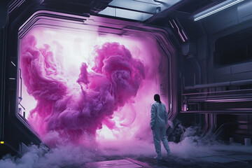 Sci-fi motion design using ink diffusion