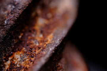 Extreme Macro Close up of Rusted Drill Bit