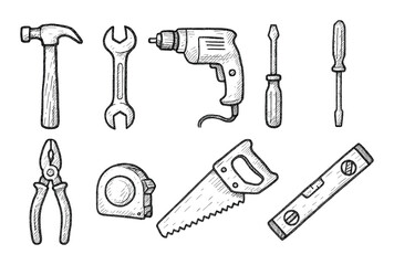 Hand-Drawn Tool Icons