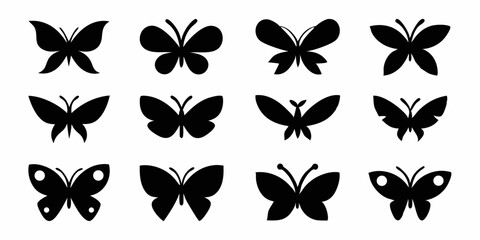 Professional butterfly icon logo template design featuring cmyk colors for branding and identity