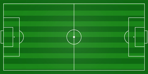 Football soccer field set. Scheme of the european football field. Vector illustration.