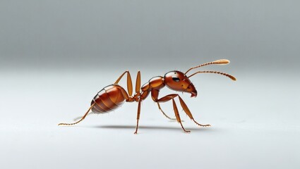 Close-up Photography of a Red Ant Detailed View of Insect Anatomy