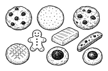 Hand-Drawn Cookie Icons