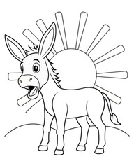 DONKEY animals coloring