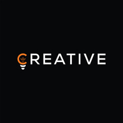 Fototapeta premium creative logo design, light bulb graphic vector icon template