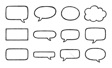 Fototapeta premium Hand-Drawn Bubble Icons